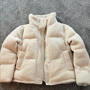 French Connection Faux Shearling Puffer Jacket